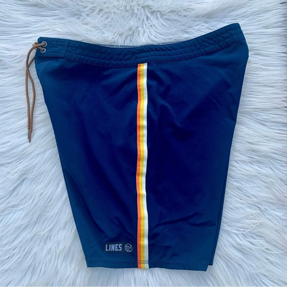 Mens Blue Racer Board Swim Shorts Size 34